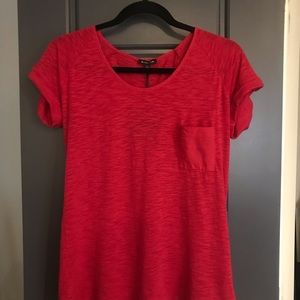 NWT Mossimo Dutti Small Red Cotton T-Shirt with Front Pocket